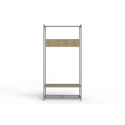 Вешалка напольная Ferrum-decor Трелис 13 180x90x38 см Дуб Сонома / Серый (XK00304)