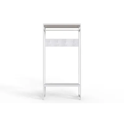 Вішалка модульна підлогова Ferrum-decor Треліс 14 180x90x38 см Білий / Білий (XK00313)