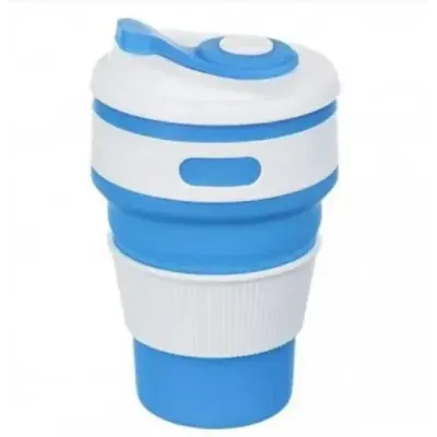 Склянка розкладна силіконова COLLAPSIBLE Coffee Cup 350 ml Синій (101045BL)