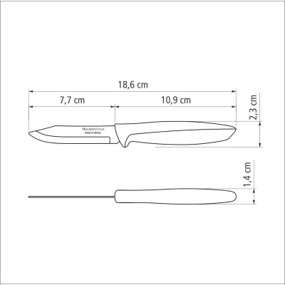 Нож для овощей TRAMONTINA PLENUS, 76 мм (6344589) Нож для овощей TRAMONTINA PLENUS, 76 мм (6344589)