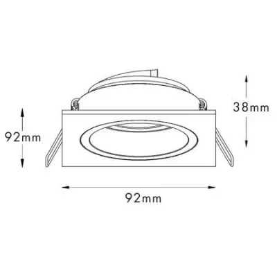 Точковий світильник Zuma Line CHUCK DL SQUARE (Zu92703) Точковий світильник Zuma Line CHUCK DL SQUARE (Zu92703)