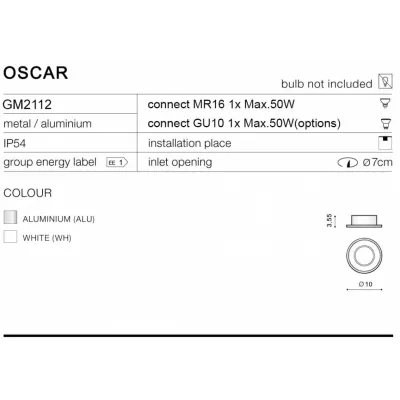 Точковий світильник AZzardo OSCAR AZ1715 (GM2117-CH) Точковий світильник AZzardo OSCAR AZ1715 (GM2117-CH)