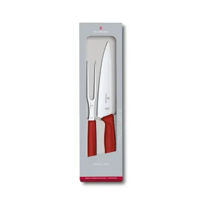 Кухонный набор ножей Victorinox SwissClassic Carving Set Красный (6.7131.2G)