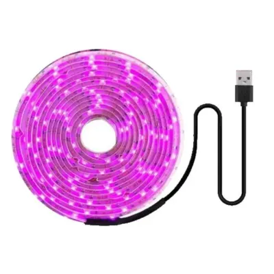 Світлодіодна ФітоЛента GrowLight для кімнатних рослин 5V USB 2835 1 м (L363F) Світлодіодна ФітоЛента GrowLight для кімнатних рослин 5V USB 2835 1 м (L363F)