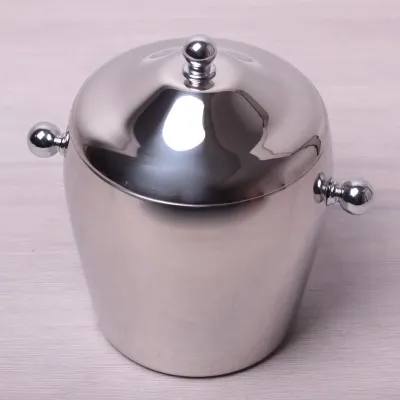 Ведро для льда и шампанского с крышкой из нержавеющей стали Kamille 1200 мл Хром Ведро для льда и шампанского с крышкой из нержавеющей стали Kamille 1200 мл Хром