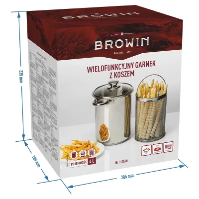 Многофункциональная кастрюля с корзиной Browin 24 см