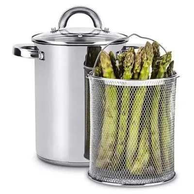 Кастрюля с корзиной-пароваркой Kamille KM 5850 4 л Хром