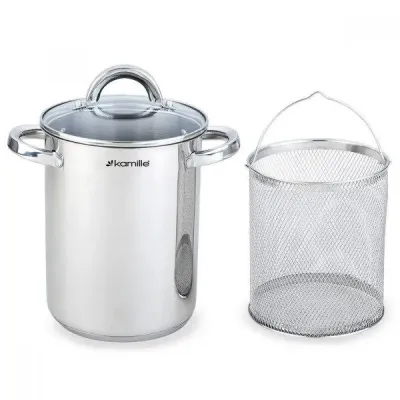 Кастрюля с корзиной-пароваркой Kamille KM 5850 4 л Хром