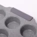 Форма-планшет для выпечки кексов Kamille Marble 38 х 26 см 12 ячеек Серый