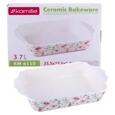 Керамическая форма для запекания Kamille Mirlinda 35 х 23 х 6,5 см