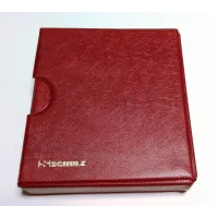 Альбом для монет Schulz 291 ячейка в футляре черные листы Бордовый (hub_jq09cr)