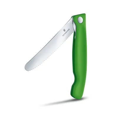 Кухонний ніж Victorinox Swiss Classic Foldable Paring Knife складаний, зелений, 11 см (6.7836.F4B)