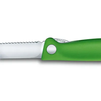 Кухонний ніж Victorinox Swiss Classic Foldable Paring Knife складаний, зелений, 11 см (6.7836.F4B)