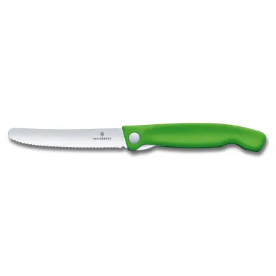 Кухонний ніж Victorinox Swiss Classic Foldable Paring Knife складаний, зелений, 11 см (6.7836.F4B)