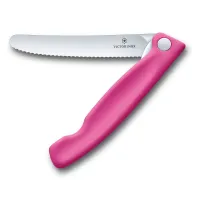 Кухонний ніж Victorinox Swiss Classic Foldable Paring Knife складаний, рожевий, 11 см (6.7836.F5B) Кухонний ніж Victorinox Swiss Classic Foldable Paring Knife складаний, рожевий, 11 см (6.7836.F5B)