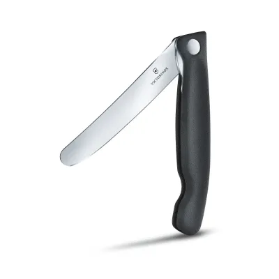 Кухонный нож Victorinox Swiss Classic Foldable Paring Knife складной, черный, 11 см (6.7803.FB)