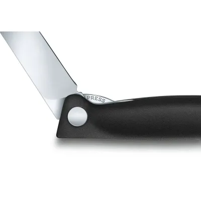 Кухонный нож Victorinox Swiss Classic Foldable Paring Knife складной, черный, 11 см (6.7803.FB)