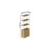Етажерка 3/60 Ferrum-decor Серії Конект із тумбою 144x60x28 Білий ДСП Дуб Артізан (FD1033)