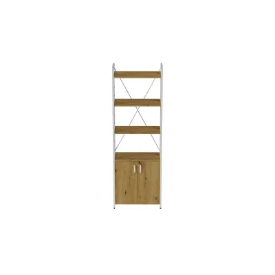 Етажерка 3/60 Ferrum-decor Серії Конект із тумбою 144x60x28 Білий ДСП Дуб Артізан (FD1033)