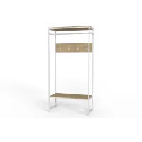 Вішалка модульна підлогова Ferrum-decor Треліс 14 180x90x38 білий ДСП Дуб Сонома 16мм Вішалка модульна підлогова Ferrum-decor Треліс 14 180x90x38 білий ДСП Дуб Сонома 16мм