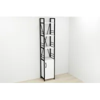 Етажерка 4/34 Ferrum-decor Серії Конект із тумбою 179x34x28 Чорний ДСП Біле (FD1042)
