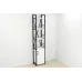 Етажерка 4/34 Ferrum-decor Серії Конект із тумбою 179x34x28 Чорний ДСП Біле (FD1042)