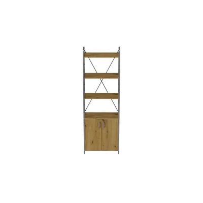 Етажерка 4/60 Ferrum-decor Серії Конект із тумбою 179x60x28 Сірий ДСП Дуб Артізан (FD1082)