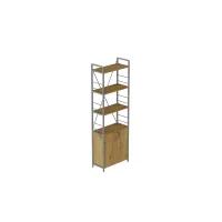Етажерка 4/60 Ferrum-decor Серії Конект із тумбою 179x60x28 Сірий ДСП Дуб Артізан (FD1082)
