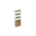 Етажерка 4/60 Ferrum-decor Серії Конект із тумбою 179x60x28 Сірий ДСП Дуб Артізан (FD1082)