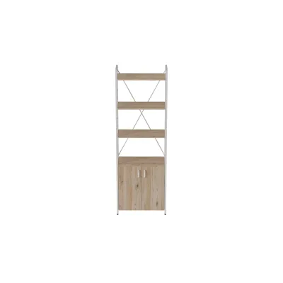 Етажерка 4/60 Ferrum-decor Серії Конект із тумбою 179x60x28 Білий ДСП Дуб Сан-Маріно (FD1071)
