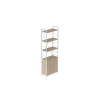 Етажерка 4/60 Ferrum-decor Серії Конект із тумбою 179x60x28 Білий ДСП Дуб Сан-Маріно (FD1071)