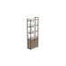 Этажерка 4/60 Ferrum-decor Серии Конект с тумбой 179x60x28 Черный ДСП Дуб Сан-Марино (FD1064)