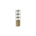 Етажерка 4/34 Ferrum-decor Серії Конект із тумбою 179x34x28 Сірий ДСП Дуб Артізан (FD1061)