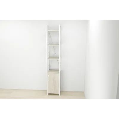 Етажерка 4/34 Ferrum-decor Серії Конект із тумбою 179x34x28 Білий ДСП Сонома (FD1052) Етажерка 4/34 Ferrum-decor Серії Конект із тумбою 179x34x28 Білий ДСП Сонома (FD1052)