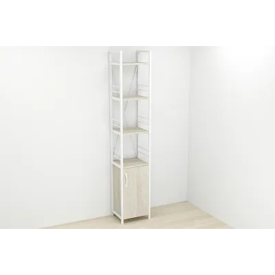 Етажерка 4/34 Ferrum-decor Серії Конект із тумбою 179x34x28 Білий ДСП Сонома (FD1052)