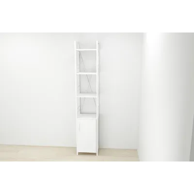 Етажерка 4/34 Ferrum-decor Серії Конект з тумбою 179x34x28 Білий ДСП (FD1049)