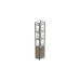 Етажерка 4/34 Ferrum-decor Серії Конект з тумбою 179x34x28 Чорний ДСП Дуб Сан-Марино (FD1043)