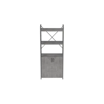Етажерка 3/60 Ferrum-decor Серії Конект із тумбою 144x60x28 Сірий ДСП Бетон (FD1041)