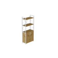 Етажерка 3/60 Ferrum-decor Серії Конект із тумбою 144x60x28 Сірий ДСП Дуб Артізан (FD1040)
