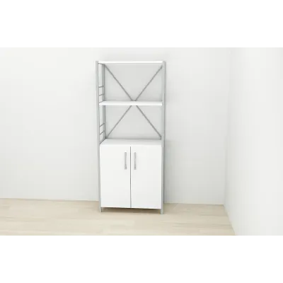 Етажерка 3/60 Ferrum-decor Серії Конект із тумбою 144x60x28 Сірий ДСП Біле (FD1035) Етажерка 3/60 Ferrum-decor Серії Конект із тумбою 144x60x28 Сірий ДСП Біле (FD1035)