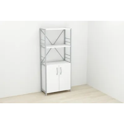 Этажерка 3/60 Ferrum-decor Серии Конект с тумбой 144x60x28 Серый ДСП Белое (FD1035) Этажерка 3/60 Ferrum-decor Серии Конект с тумбой 144x60x28 Серый ДСП Белое (FD1035)