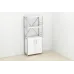 Етажерка 3/60 Ferrum-decor Серії Конект із тумбою 144x60x28 Сірий ДСП Біле (FD1035)