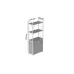 Етажерка 3/60 Ferrum-decor Серії Конект із тумбою 144x60x28 Білий ДСП Бетон (FD1034)