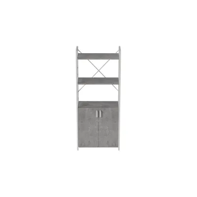 Етажерка 3/60 Ferrum-decor Серії Конект із тумбою 144x60x28 Білий ДСП Бетон (FD1034)