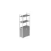 Етажерка 3/60 Ferrum-decor Серії Конект із тумбою 144x60x28 Білий ДСП Бетон (FD1034)