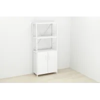 Етажерка 3/60 Ferrum-decor Серії Конект з тумбою 144x60x28 Білий ДСП (FD1028)