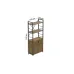 Етажерка 3/60 Ferrum-decor Серії Конект з тумбою 144x60x28 Чорний ДСП Дуб Артізан (FD1026)