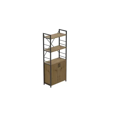 Этажерка 3/60 Ferrum-decor Серии Конект с тумбой 144x60x28 Черный ДСП Дуб Артизан (FD1026) Этажерка 3/60 Ferrum-decor Серии Конект с тумбой 144x60x28 Черный ДСП Дуб Артизан (FD1026)