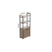 Етажерка 3/60 Ferrum-decor Серії Конект з тумбою 144x60x28 Чорний ДСП Дуб Сан-Маріно (FD1022)