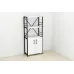 Етажерка 3/60 Ferrum-decor Серії Конект із тумбою 144x60x28 Чорний ДСП Біле (FD1021)